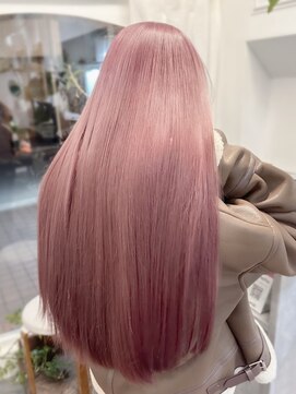 ラレイ ハラジュク(Lalei harajuku) 【白石】ブリーチハイトーンペールピンク透明感艶カラー原宿