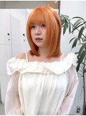 JILL STUDIO ハイトーンオレンジ/レイヤーカット/ペールカラー
