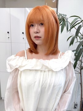 ジルスタジオ(JILL STUDIO) JILL STUDIO ハイトーンオレンジ/レイヤーカット/ペールカラー