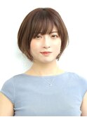 丸みのある簡単スタイリングショート[中山駅]