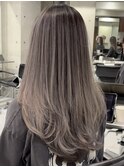 韓国ヘアーハッシュカットレイヤーカットハイライトカラー