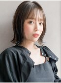 暗めカラーシースルーバングサイドバングモテ髪#535f0925