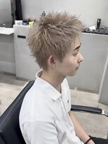 リベル(LIBER)&nbsp;スパイキーショート/ミルクティーベージュ/八王子駅/メンズ