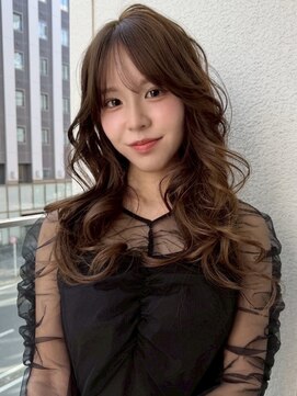 アール 横浜(R) 【MOMO】ブラウンカラーショコラブラウン/レイヤー/ブリーチ無し