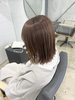 ビーヒアナウ N゜03 金沢駅西店(BE HERE NOW)&nbsp;ミルクティーベージュ×切りっぱなしボブ