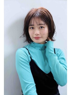 ヘアーパレス フタバ(Hair palace FUTABA) レイヤーボブ/ミディアムボブ/チョコレートブラウン