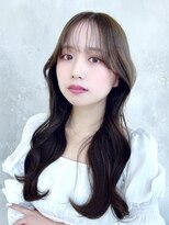 エインアンリー 明治神宮前(AIN.ANLY.) ヘーゼルグレージュ大人可愛いレイヤーカットうるツヤカラー韓国