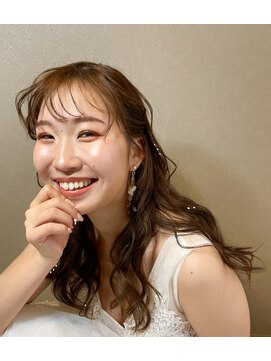 前撮りヘア　オレンジメイク【福島／ヘアメイク】