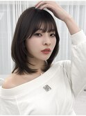 くびれミディアムレイヤー/顔まわりカット/美髪レイヤーカット