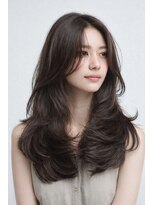 ダル 渋谷/表参道(DAL.)&nbsp;顔周りカットハッシュカットダークブラウン