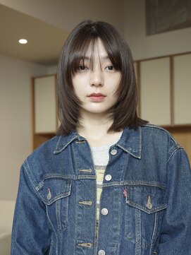 ネロ ヘアサロン ネイビー 渋谷(NERO HAIRSALON NAVY) 【赤津美奈】ミディアムレイヤー　ココアブラウン