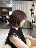 30代40代50代前髪あり切りっぱなしボブ髪質改善