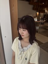 ゼゼ 高知店(zeze) 顔周りレイヤー鎖骨ラインボブ × ピンクブラウン