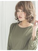 軽やわウェーブのボブスタイル