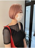ミニボブ　シアーピンク　ペールピンク