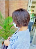 白髪ぼかしハイライトメッシュ