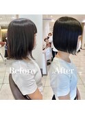 切りっぱなし髪質改善ボブ