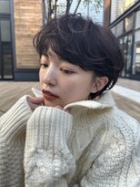 サンド 表参道(sand)&nbsp;ショートボブパーマ20代30代40代イヤリングカラー大人可愛い