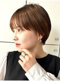 30代40代大人女性/前髪ありショートボブ/ショートヘア/髪質改善
