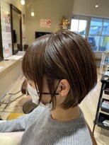 ハピエル ヘアークルー(HAPPYEL hair crew)&nbsp;20代30代40代50代丸み耳掛け小顔ショート　丸みショートボブ