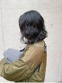 地毛風カラー×コテ巻き風パーマ