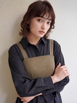 ブゾン(buZon) 【buZon ブゾン】ウェーブボブ☆ダークアッシュレイヤーカット