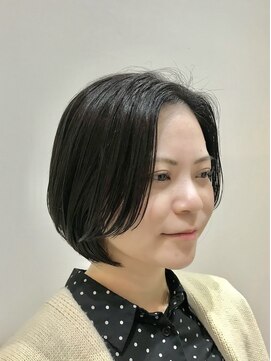 ネウィ ジャム 町田(newi JAM) ショートボブ/ブルーグレージュ/ひし形シルエット/暗髪