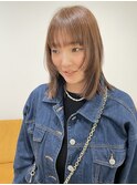 顔周りデザインカット◎レイヤー/前髪カット/ベージュカラー