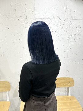 アジールヘア 北千住駅西口店(agir hair) ネイビーカラー ネイビーブルー 北千住
