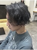 メンズミディアムパーマニュアンスパーマスパイラルパーマ
