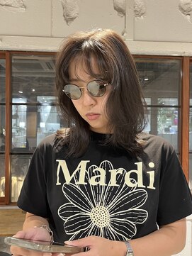 コフィー バイ メルト 吉祥寺(cofy by melt) 【中澤彩乃】レイヤーボブブリーチなしブラウンカラー秋カラー