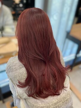 アリュウル 表参道(ALLURE) ブリーチなしWカラー◯チェリーレッドカラー　伊藤