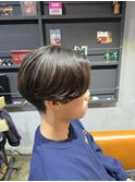 ニュアンスパーマ毛流れマッシュフェザーパーマメンズカット