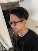 スパイキーショートラルフカールフェザーショートメンズパーマ