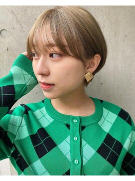 スリープ(Three-p.) コンパクトショートボブ×ベージュカラー