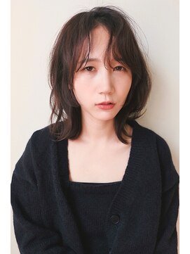 ビードロネイ 武蔵境店(vi-dro nei) 大人かわいい黒髪ミディアムレイヤーパーマスタイル♪