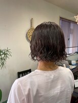 マイ ヘア デザイン 岡崎(MY hair design)&nbsp;透明感×立体感束感ウェーブショートボブ×ココアブラウン20代