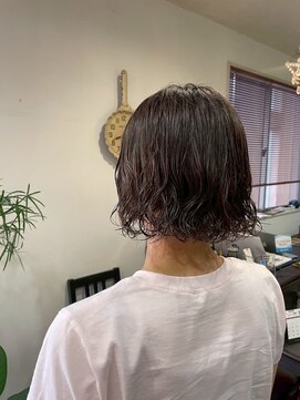 マイ ヘア デザイン 岡崎(MY hair design) 透明感×立体感束感ウェーブショートボブ×ココアブラウン20代