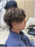 波巻きパーマ×ハイライト