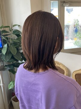 シェノン 赤羽店(CHAINON) 艶髪ブラウン外ハネくびれレイヤーボブ