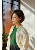 まわりと差がつく大人ショート×ヘーゼルベージュ