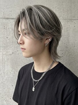 ヘッドストック 大和八木店(HEAD STOCK) バレイヤージュセンターパートウルフブリーチニュアンスパーマ