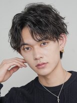 Men's salon fifth 博多【メンズサロン フィフス】【11月1日NEW OPEN(予定)】&nbsp;シャドウパーマセンターパートウルフカットルーズパーマッシュ