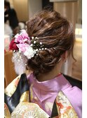 生花ヘアセット