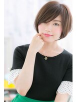 ミック ヘアアンドメイク アップ 駒込店(miq Hair&Make up) 耳かけも◎ハンサムレディの大人かわいいひし形ショートボブ