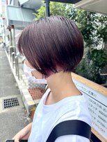 ビグディーサロン 武庫川(BIGOUDI salon) インナーレッドピンクショートボブ