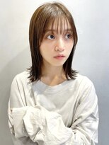 ペールベージュ/外ハネボブ/大人かわいい/セクションカラー[銀座