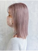 ピンクベージュ_チェリーブラウンフェミニンロング_ba358662