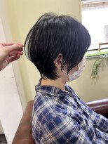 ハピネス クローバー 学園前店(Happiness CLOVER)&nbsp;丸みショート/前髪/顔周りカット/濱崎優/透明感カラー