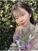 ＊ ゆるっと存在感たっぷりなツインお団子アレンジ